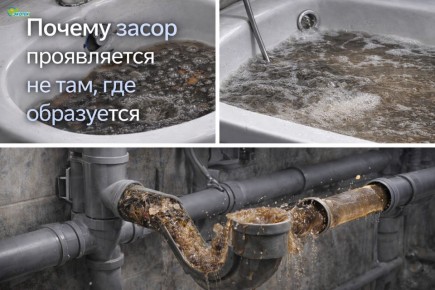 Почему засоры в канализации неожиданно возникают в непредвиденных местах?