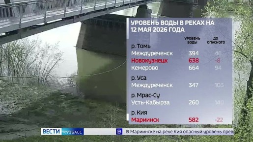 В Кузбассе началась новая волна паводка: выше критической отметки на 8 см поднялась Томь в Новокузнецке, на 22 см - Кия в Мариинске