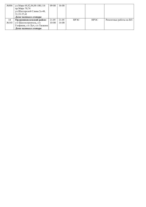 Плановые работы на сетях ЖКХ 25.05.2026г Плановые работы на сетях ЖКХ 25.05.2026г