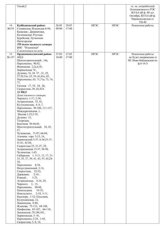 Плановые работы на сетях ЖКХ 27.05.2026г Плановые работы на сетях ЖКХ 27.05.2026г