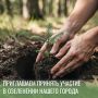В субботу, 30 мая, приглашаем принять участие в озеленении нашего города!