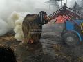 В поселке Заречный Новокузнецкого округа сгорел ангар с сеном